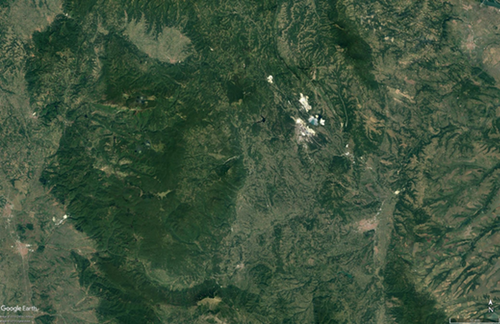 The area of interest of this case study region (© Google Earth)